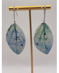 PENDIENTES ARTESANOS DE HOJA NATURAL