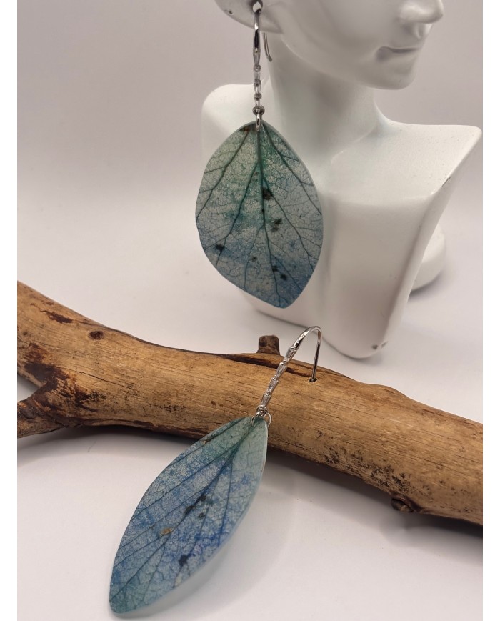 PENDIENTES ARTESANOS DE HOJA NATURAL