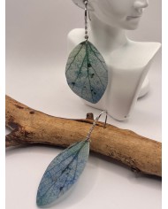 PENDIENTES ARTESANOS DE HOJA NATURAL