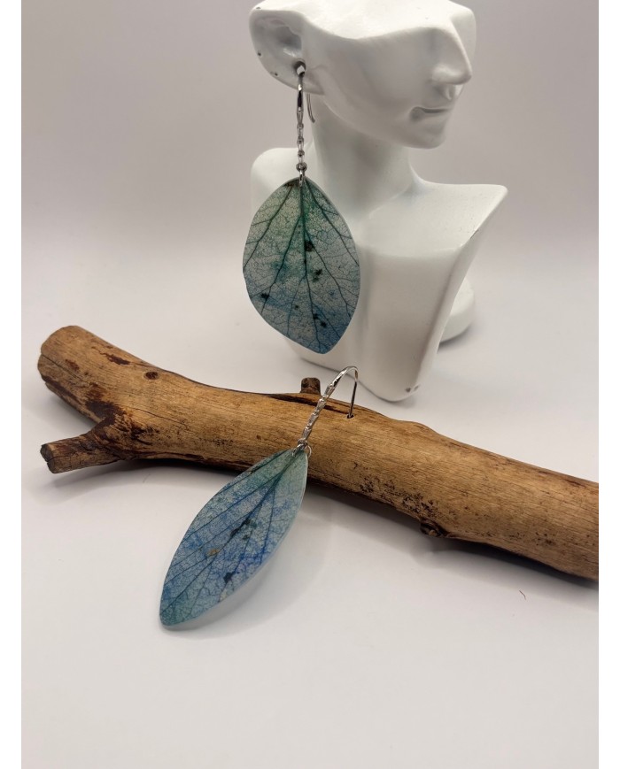 PENDIENTES ARTESANOS DE HOJA NATURAL