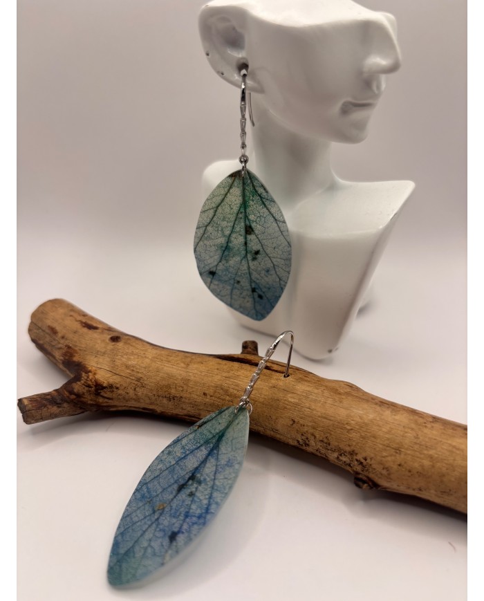 PENDIENTES ARTESANOS DE HOJA NATURAL