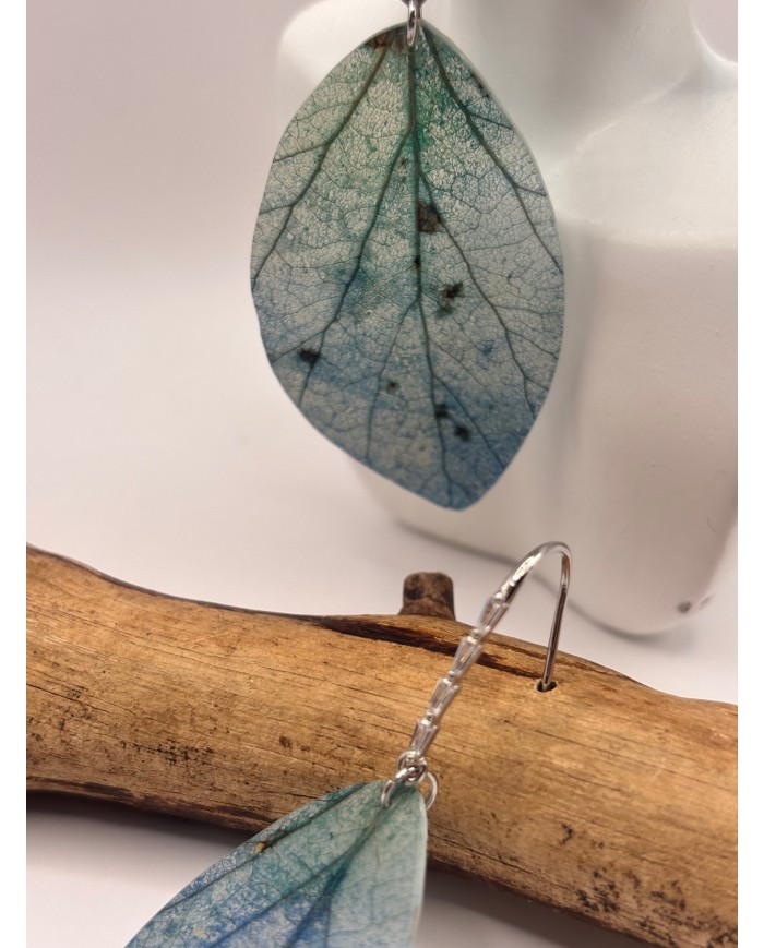 PENDIENTES ARTESANOS DE HOJA NATURAL