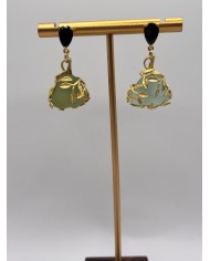 PENDIENTES ARTESANOS DE CRISTAL MARINO