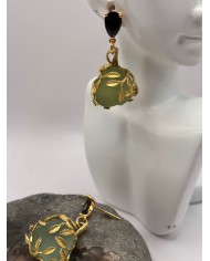 PENDIENTES ARTESANOS DE CRISTAL MARINO