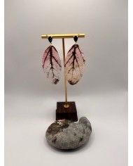 PENDIENTES DE HOJA NATURAL ESQUELETIZADA