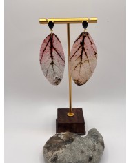 PENDIENTES DE HOJA NATURAL ESQUELETIZADA