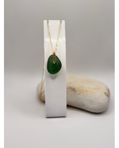 COLLAR ARTESANO DE CRISTAL MARINO