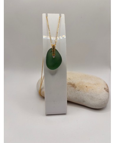 COLLAR ARTESANO DE CRISTAL MARINO