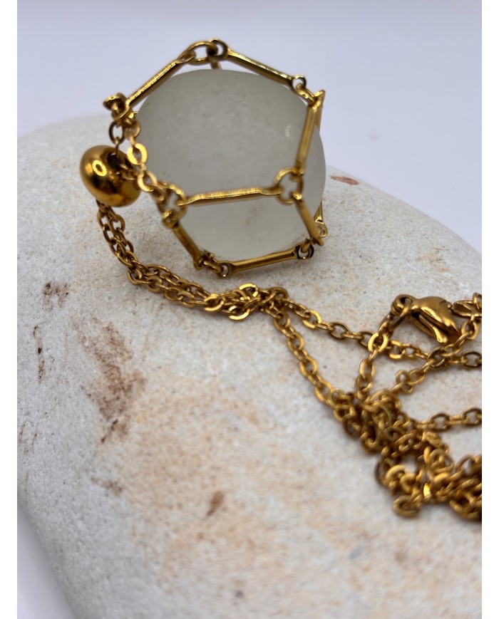 COLLAR ARTESANOS DE CRISTAL MARINO