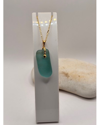 COLLAR ARTESANO DE CRISTAL MARINO