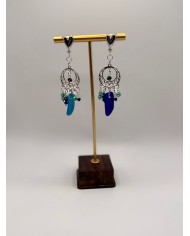 PENDIENTES ARTESANOS DE CRISTAL MARINO
