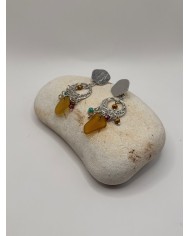 PENDIENTES ARTESANOS DE CRISTAL MARINO