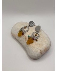 PENDIENTES ARTESANOS DE CRISTAL MARINO