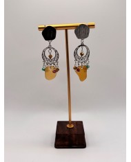 PENDIENTES ARTESANOS DE CRISTAL MARINO