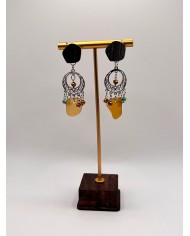 PENDIENTES ARTESANOS DE CRISTAL MARINO