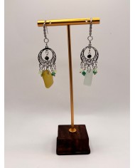 PENDIENTES ARTESANOS DE CRISTAL MARINO