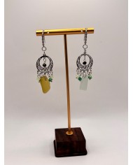 PENDIENTES ARTESANOS DE CRISTAL MARINO
