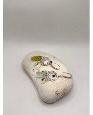 PENDIENTES ARTESANOS DE CRISTAL MARINO