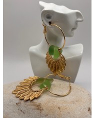 PENDIENTES ARTESANOS DE CRISTAL MARINO