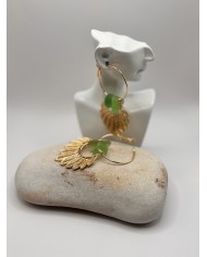 PENDIENTES ARTESANOS DE CRISTAL MARINO