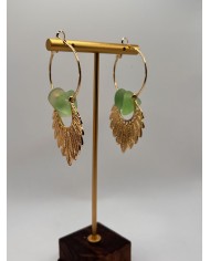 PENDIENTES ARTESANOS DE CRISTAL MARINO