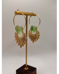 PENDIENTES ARTESANOS DE CRISTAL MARINO