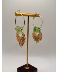 PENDIENTES ARTESANOS DE CRISTAL MARINO