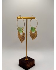 PENDIENTES ARTESANOS DE CRISTAL MARINO