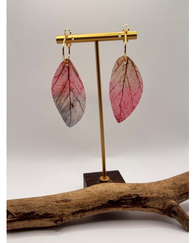 PENDIENTES ARTESANOS DE HOJA NATURAL