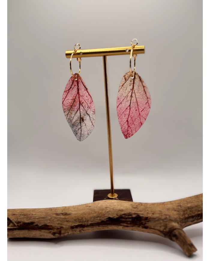 PENDIENTES ARTESANOS DE HOJA NATURAL