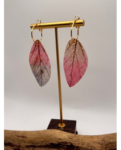 PENDIENTES ARTESANOS DE HOJA NATURAL