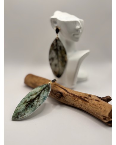 PENDIENTES DE HOJA NATURAL ARTESANOS