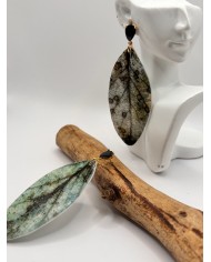 PENDIENTES DE HOJA NATURAL ARTESANOS