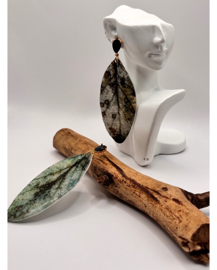 PENDIENTES DE HOJA NATURAL ARTESANOS