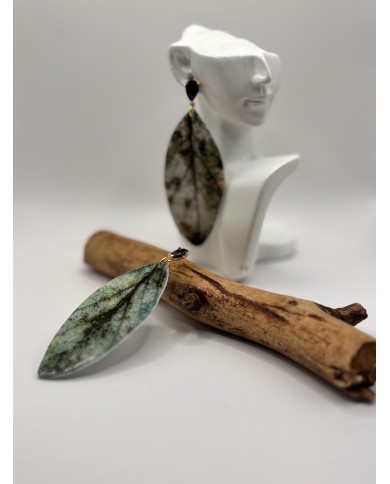 PENDIENTES DE HOJA NATURAL ARTESANOS