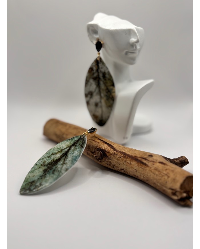 PENDIENTES DE HOJA NATURAL ARTESANOS