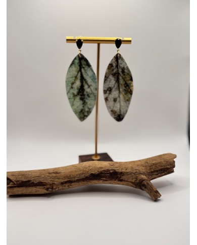 PENDIENTES DE HOJA NATURAL ARTESANOS