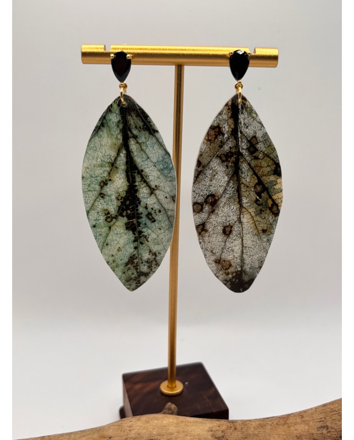 PENDIENTES DE HOJA NATURAL ARTESANOS