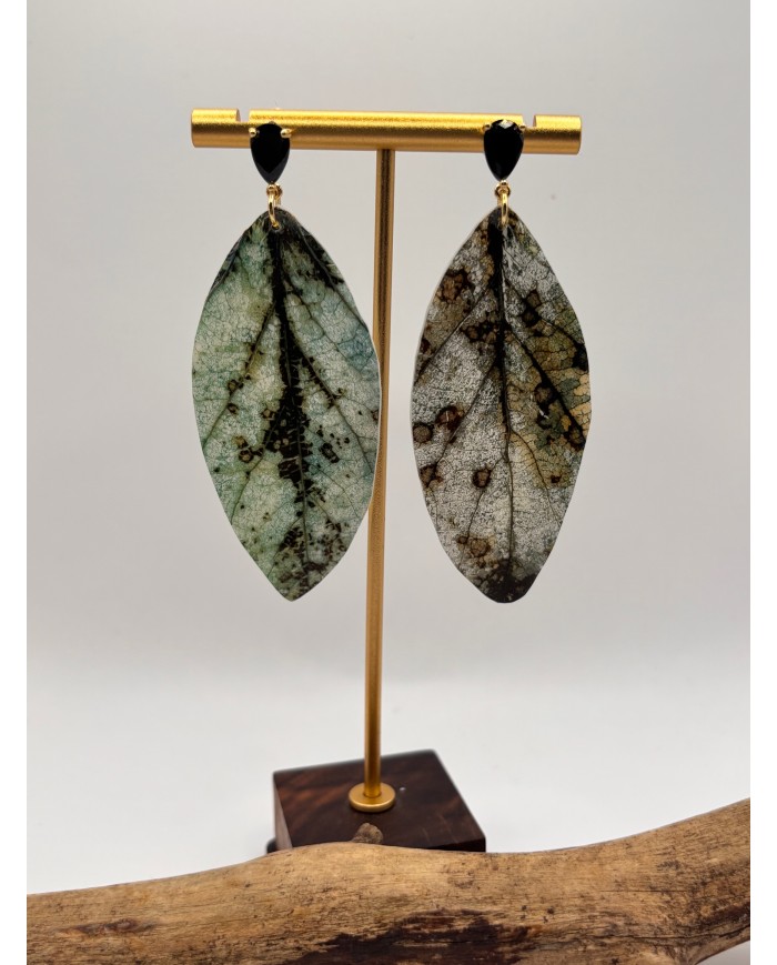 PENDIENTES DE HOJA NATURAL ARTESANOS