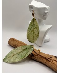 PENDIENTES ARTESANOS DE HOJA NATURAL