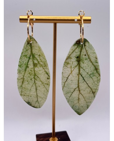 PENDIENTES ARTESANOS DE HOJA NATURAL