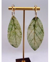 PENDIENTES ARTESANOS DE HOJA NATURAL ESQUELETIZADA