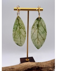 PENDIENTES ARTESANOS DE HOJA NATURAL