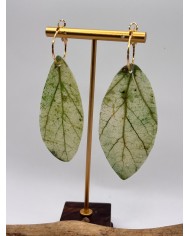 PENDIENTES ARTESANOS DE HOJA NATURAL
