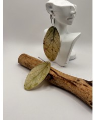 PENDIENTES ARTESANOS DE HOJA NATURAL
