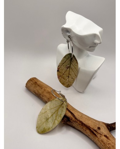 PENDIENTES ARTESANOS DE HOJA NATURAL
