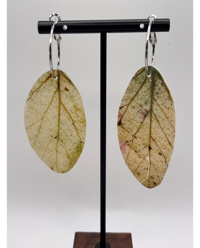 PENDIENTES ARTESANOS DE HOJA NATURAL