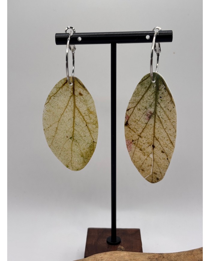 PENDIENTES ARTESANOS DE HOJA NATURAL