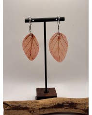 PENDIENTES ARTESANOS DE HOJA NATURAL ESQUELETIZADA