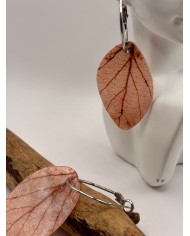 PENDIENTES ARTESANOS DE HOJA NATURAL ESQUELETIZADA